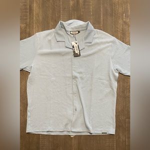 MAUVAIS EIVISSA REVERE SHIRT IN BLUE